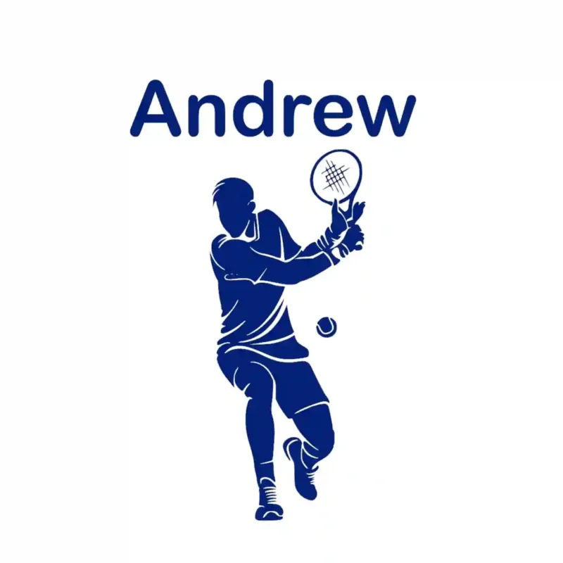 Personalised Tennis Wall Stickers Medium Blue | Stickers on Wall
