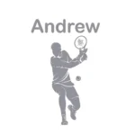Personalised Tennis Wall Stickers Silver | Stickers on Wall