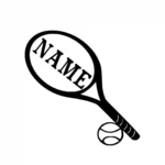 Personalized Tennis Wall Stickers Black | Stickers on Wall