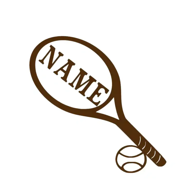 Personalized Tennis Wall Stickers Brown | Stickers on Wall