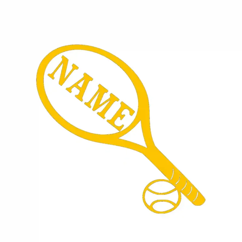 Personalized Tennis Wall Stickers Golden Yellow | Stickers on Wall