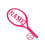 Personalized Tennis Wall Stickers Hot Pink | Stickers on Wall