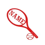 Personalized Tennis Wall Stickers Red | Stickers on Wall