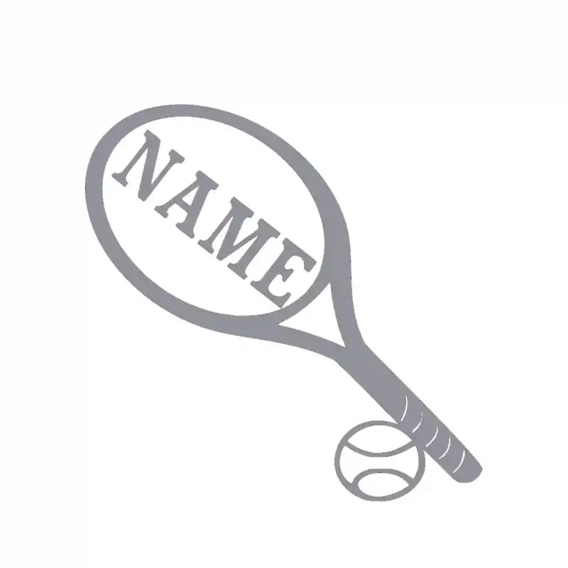 Personalized Tennis Wall Stickers Silver | Stickers on Wall