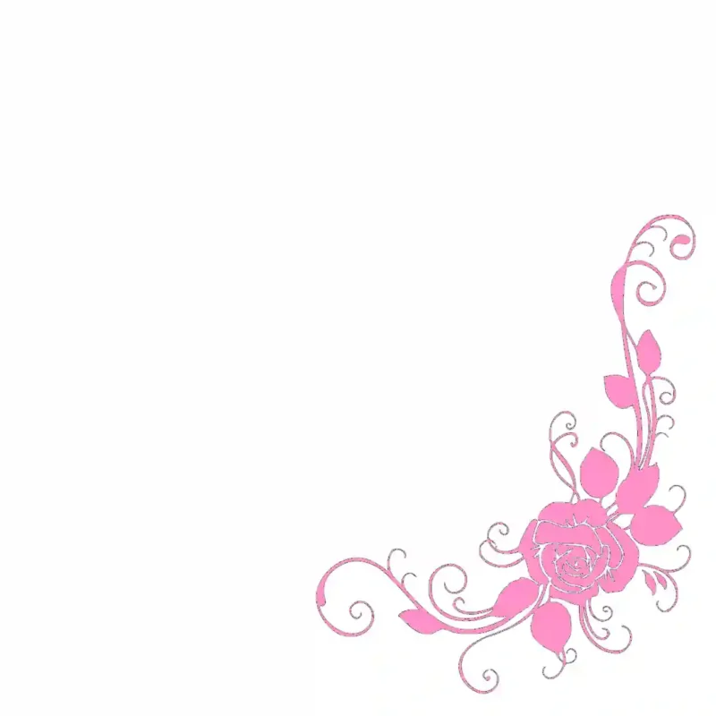 Rose Corner Wall Stickers Bubblegum | Stickers on Wall