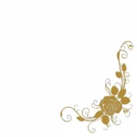 Rose Corner Wall Stickers Gold | Stickers on Wall