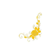 Rose Corner Wall Stickers Golden Yellow | Stickers on Wall