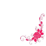 Rose Corner Wall Stickers Hot Pink | Stickers on Wall
