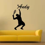 Serving Tennis Wall Stickers Dark Black | Stickers on Wall