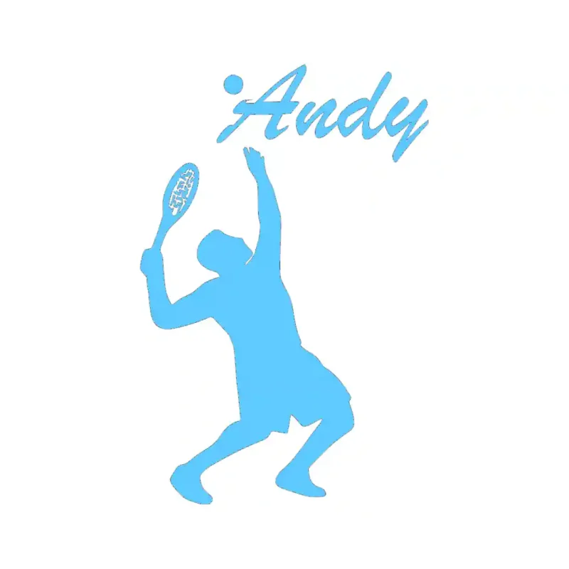 Serving Tennis Wall Stickers Light Blue | Stickers on Wall