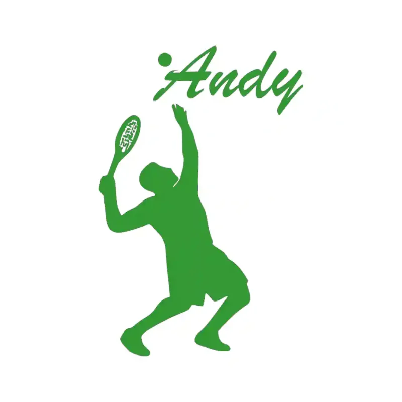 Serving Tennis Wall Stickers Mid Green | Stickers on Wall