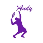 Serving Tennis Wall Stickers Perfect Purple | Stickers on Wall