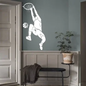 Slam dunk wall stickers white