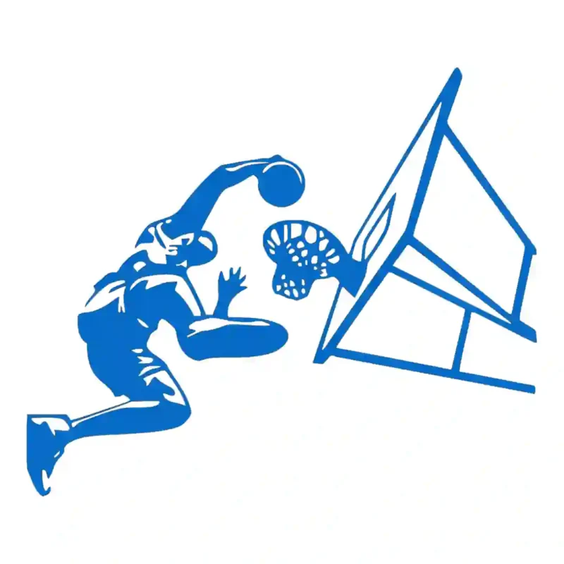 Slamdunk Sports Wall Stickers Azure Blue | Stickers on Wall