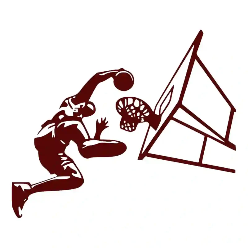 Slamdunk Sports Wall Stickers Burgundy | Stickers on Wall