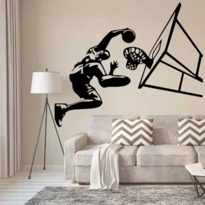 Slamdunk sports wall stickers dark black