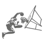 Slamdunk Sports Wall Stickers Dark Grey | Stickers on Wall