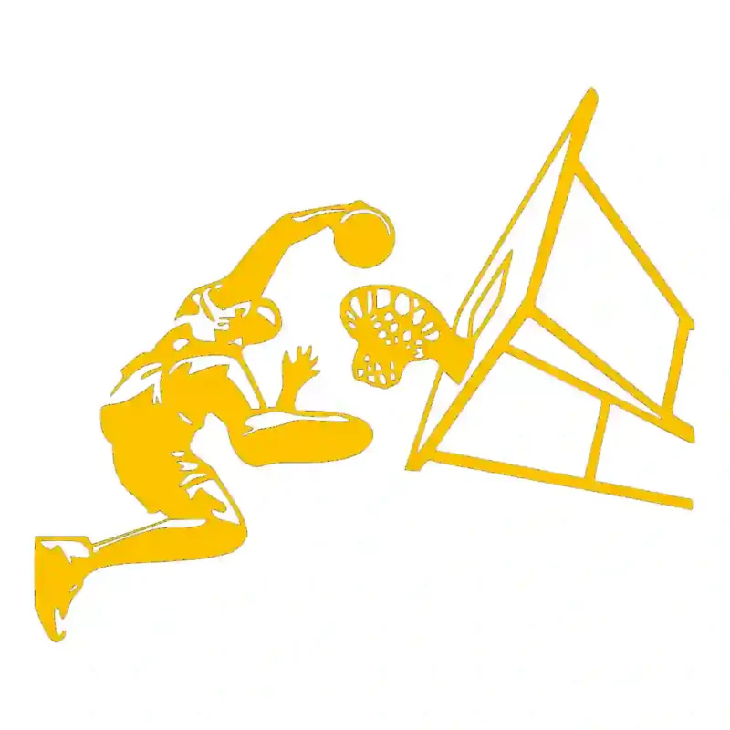 Slamdunk Sports Wall Stickers Golden Yellow | Stickers on Wall