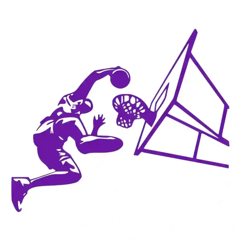Slamdunk Sports Wall Stickers Perfect Purple | Stickers on Wall