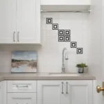 Squares Tile Wall Stickers Pure Black | Stickers on Wall