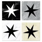 Star Tile Wall Stickers Black and White | Stickers on Wall