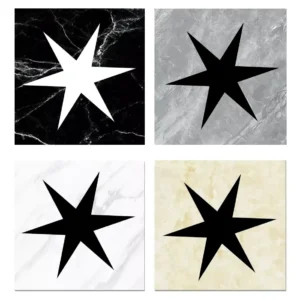 Star Tile Wall Stickers Black and White | Stickers on Wall