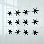 Star Tile Wall Stickers Pure Black | Stickers on Wall