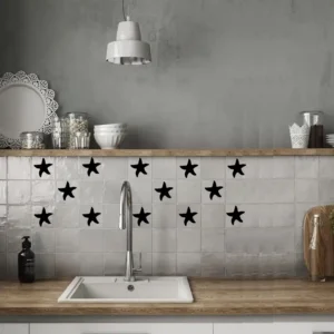 Starfish Tile Wall Stickers Dark Black | Stickers on Wall