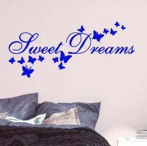 Sweet dreams beautiful wall stickers blue