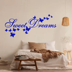 Sweet dreams beautiful wall stickers dark blue