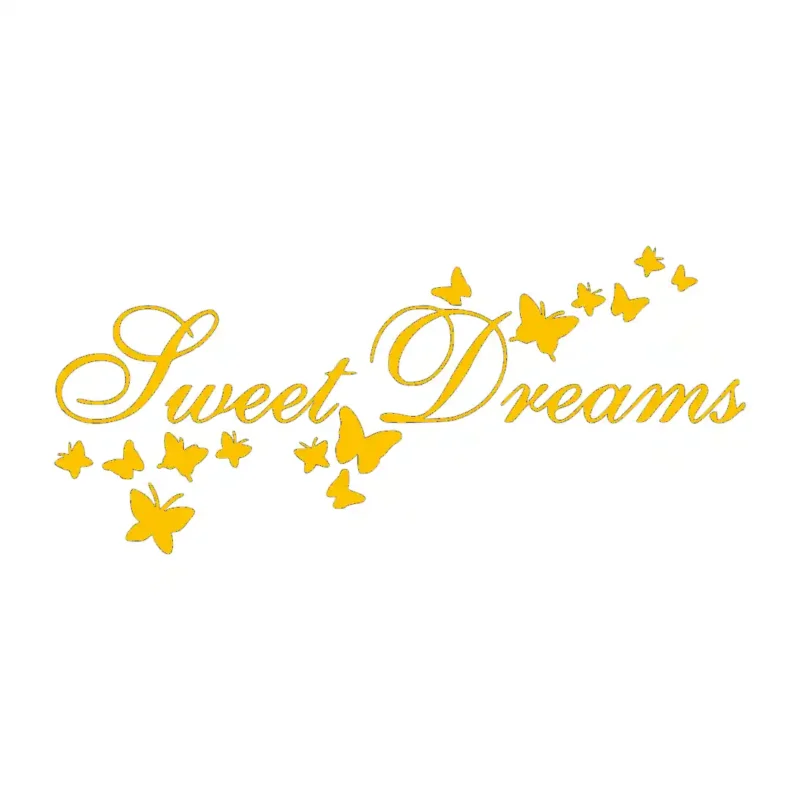 Sweet Dreams Beautiful Wall Stickers Golden Yellow | Stickers on Wall