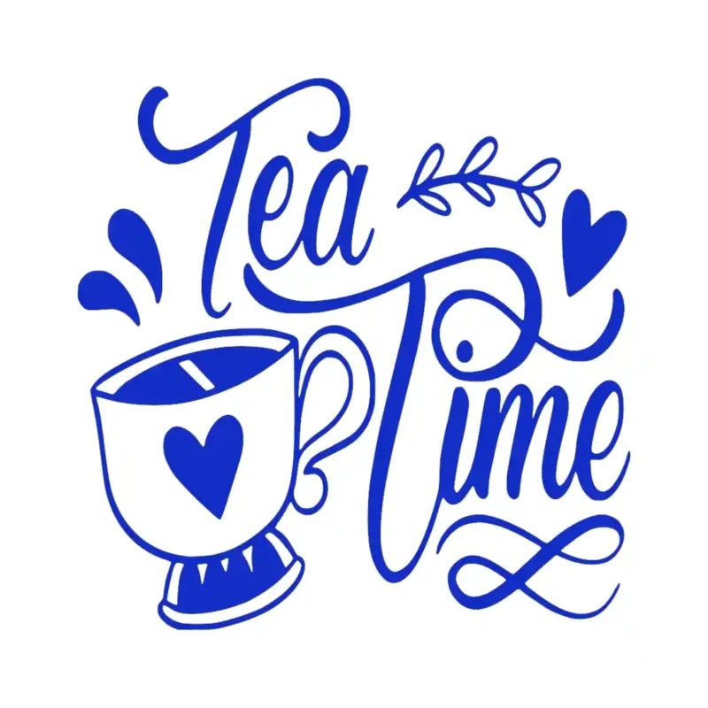Tea Time Wall Stickers Brilliant Blue | Stickers on Wall