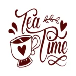 Tea Time Wall Stickers Burgundy | Stickers on Wall