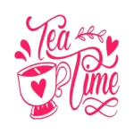 Tea Time Wall Stickers Hot Pink | Stickers on Wall