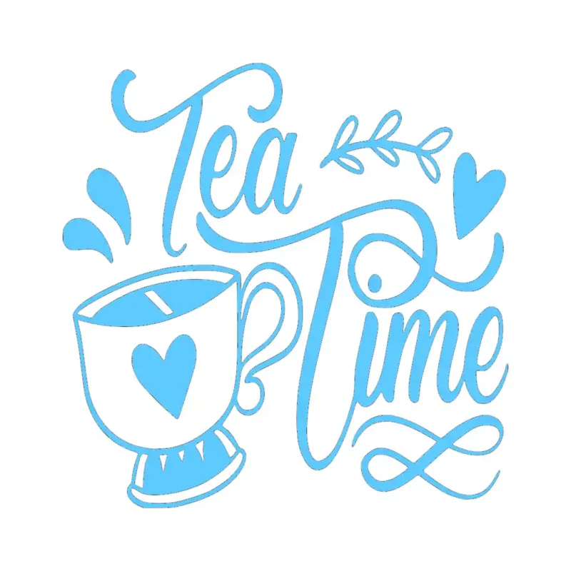 Tea Time Wall Stickers Light Blue | Stickers on Wall