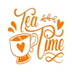 Tea Time Wall Stickers Orange | Stickers on Wall