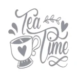 Tea Time Wall Stickers Silver | Stickers on Wall