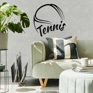Tennis art wall stickers dark black