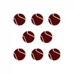 Tennis Balls Wall Sticker Burgundy | Stickers on Wall