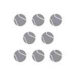 Tennis Balls Wall Sticker Silver | Stickers on Wall
