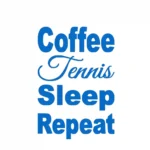 Tennis Coffee Wall Stickers Azure Blue | Stickers on Wall