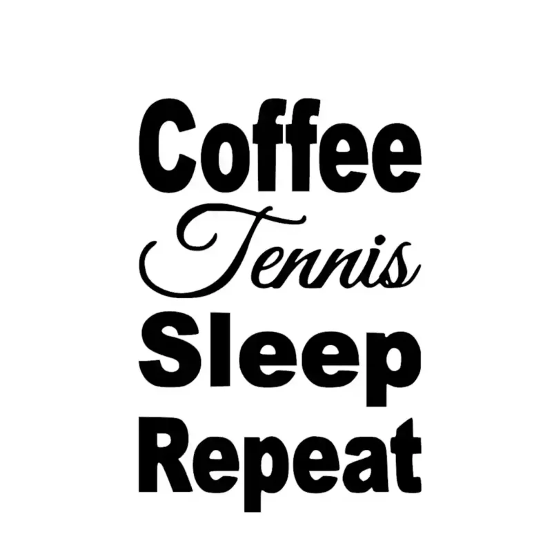 Tennis Coffee Wall Stickers Black | Stickers on Wall
