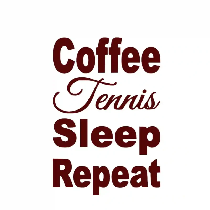 Tennis Coffee Wall Stickers Burgundy | Stickers on Wall