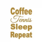 Tennis Coffee Wall Stickers Gold | Stickers on Wall