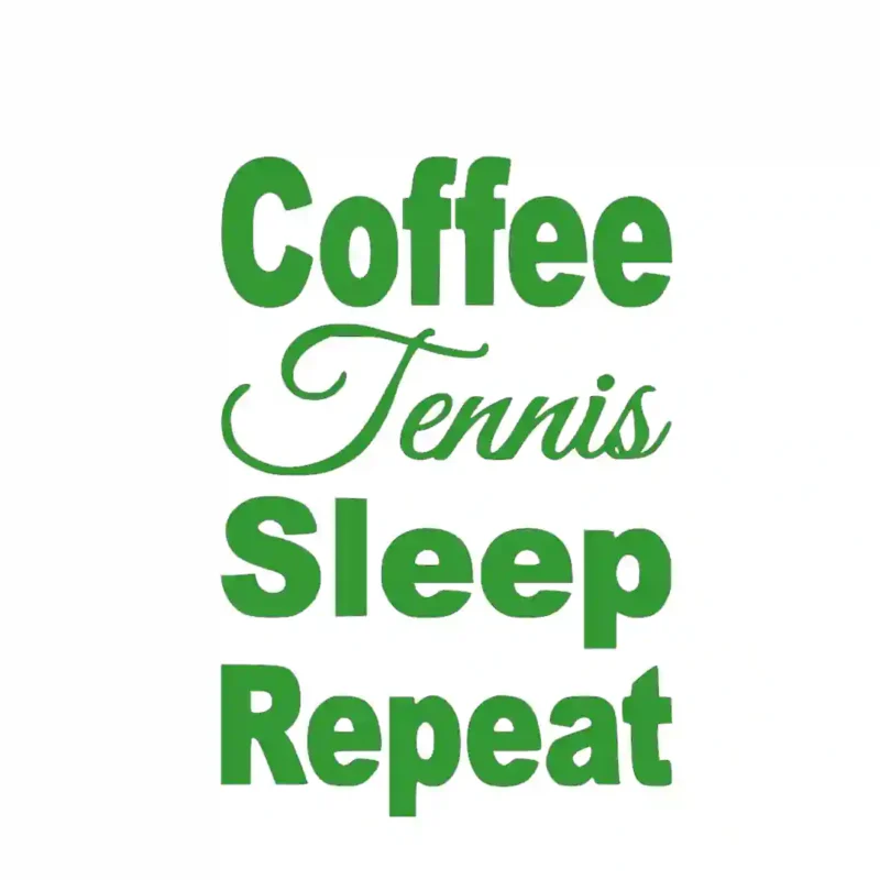 Tennis Coffee Wall Stickers Mid Green | Stickers on Wall