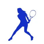 Tennis Girl Wall Stickers Brilliant Blue | Stickers on Wall
