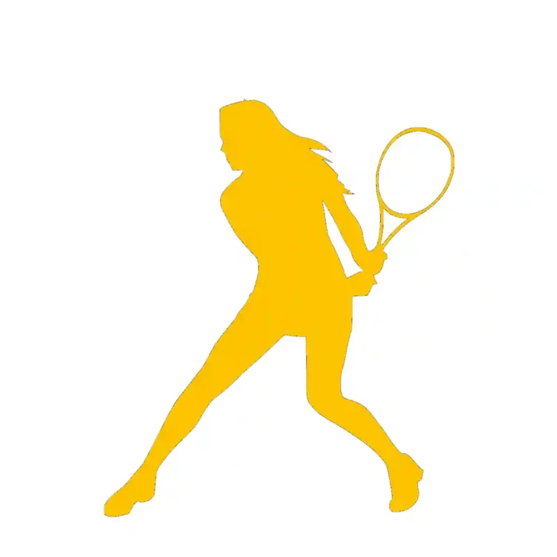 Tennis Girl Wall Stickers Golden Yellow | Stickers on Wall