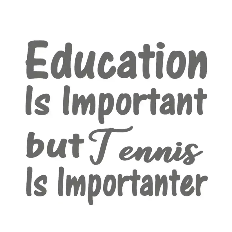 Tennis Important Wall Stickers Dark Grey | Stickers on Wall