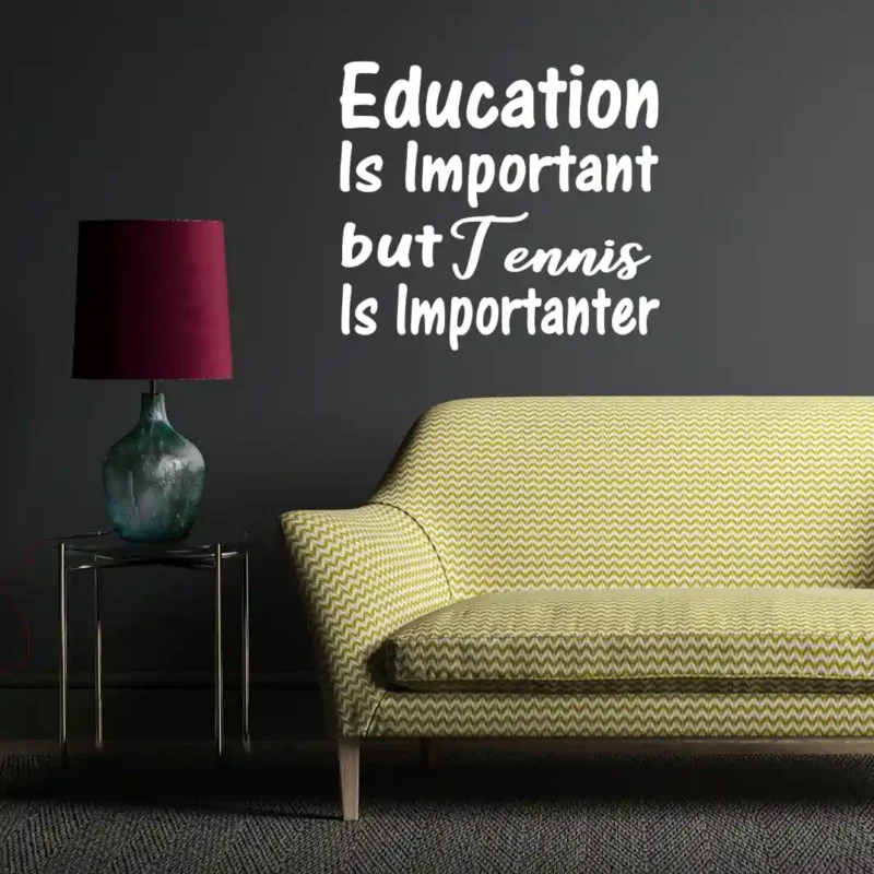 Tennis Important Wall Stickers White | Stickers on Wall