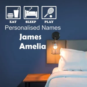 Tennis life wall stickers white